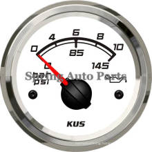 Sq 2" 52mm Oil Pressure Gauge Meter 0-10bar 12V 24V with Backlight